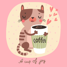 Load image into Gallery viewer, A Cup of Joy Cat and Coffee Women’s Premium T-Shirt
