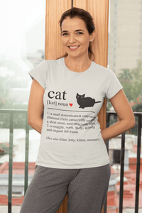 Cat Definition Black Text Women’s Premium T-Shirt