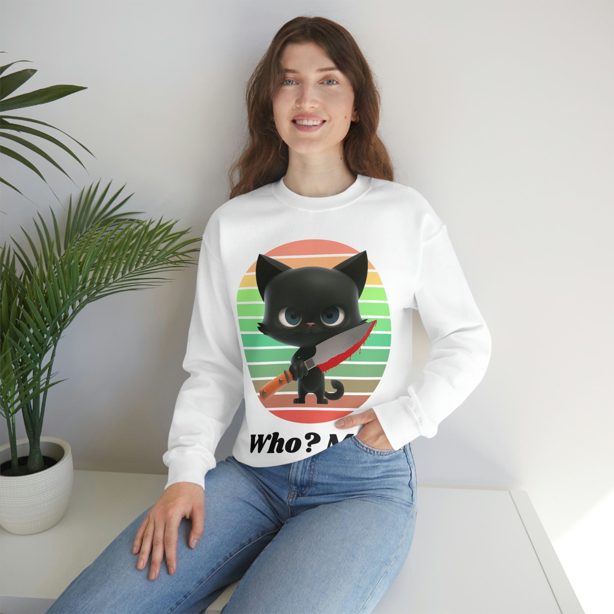 Funny cat sweater on sale