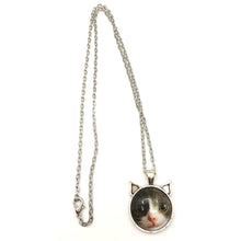 Load image into Gallery viewer, Feline Faces Cat Photo Pendant with Ears - Milkypuss
