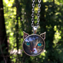 Load image into Gallery viewer, Jade - Feline Faces Cat Photo Pendant with Ears
