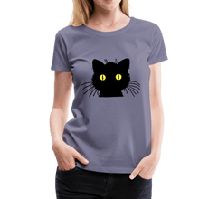 Load image into Gallery viewer, Black Cat Women’s Premium T-Shirt - washed violet
