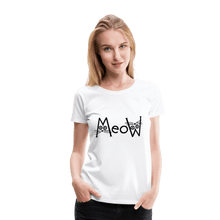 Load image into Gallery viewer, MeoW Women’s Premium Cat T-Shirt - white
