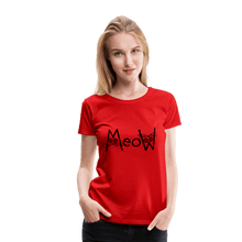 Load image into Gallery viewer, MeoW Women’s Premium Cat T-Shirt - red
