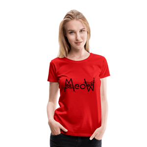 MeoW Women’s Premium Cat T-Shirt - red