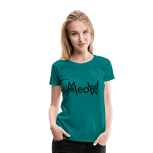 Load image into Gallery viewer, MeoW Women’s Premium Cat T-Shirt - teal
