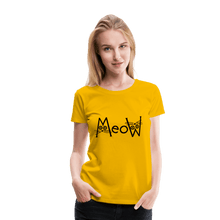 Load image into Gallery viewer, MeoW Women’s Premium Cat T-Shirt - sun yellow
