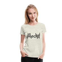 Load image into Gallery viewer, MeoW Women’s Premium Cat T-Shirt - heather oatmeal
