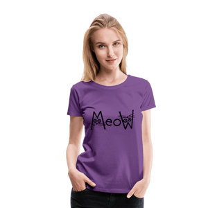 MeoW Women’s Premium Cat T-Shirt - purple