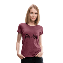 Load image into Gallery viewer, MeoW Women’s Premium Cat T-Shirt - heather burgundy
