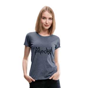 MeoW Women’s Premium Cat T-Shirt - heather blue