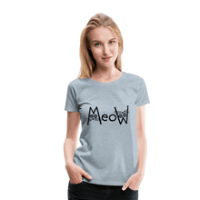 Load image into Gallery viewer, MeoW Women’s Premium Cat T-Shirt - heather ice blue
