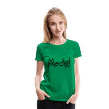 Load image into Gallery viewer, MeoW Women’s Premium Cat T-Shirt - kelly green
