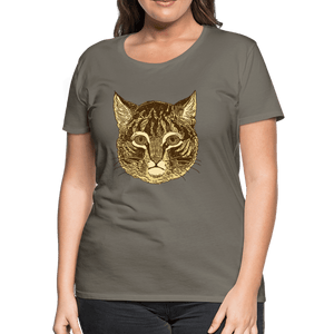 Tabby Cat Women’s Premium T-Shirt - asphalt gray