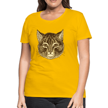 Load image into Gallery viewer, Tabby Cat Women’s Premium T-Shirt - sun yellow
