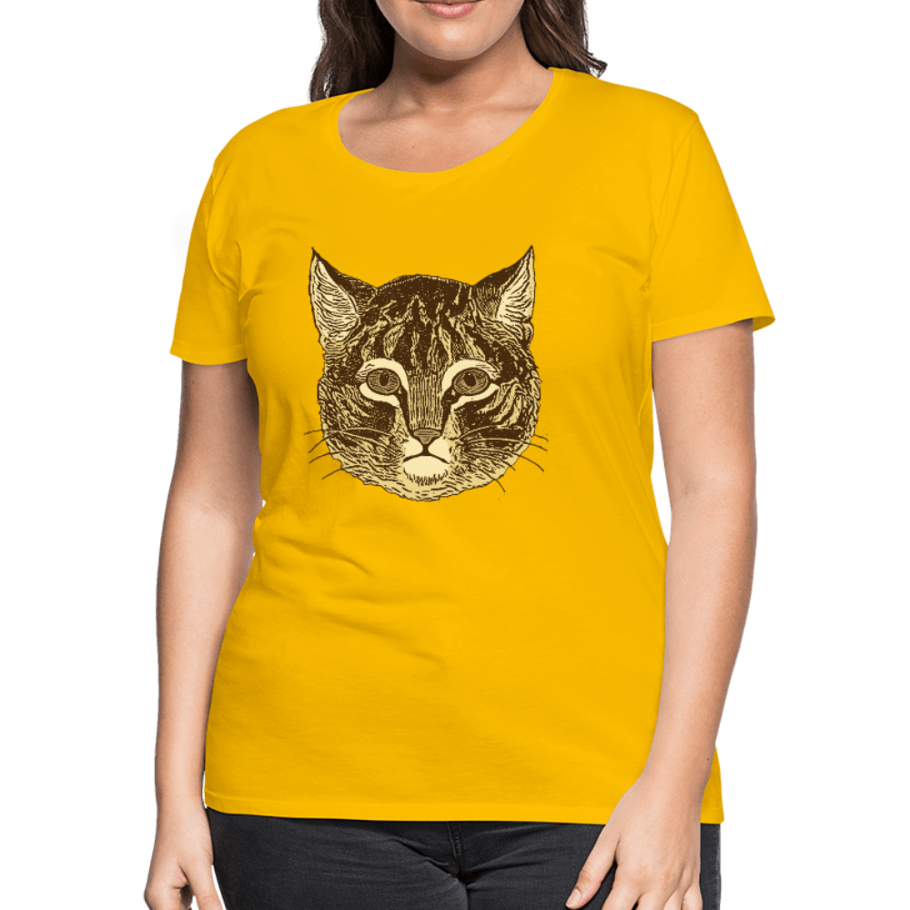 Tabby Cat Women’s Premium T-Shirt - sun yellow