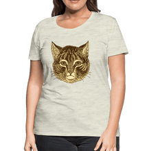 Load image into Gallery viewer, Tabby Cat Women’s Premium T-Shirt - heather oatmeal
