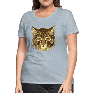 Tabby Cat Women’s Premium T-Shirt - heather ice blue