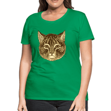 Load image into Gallery viewer, Tabby Cat Women’s Premium T-Shirt - kelly green
