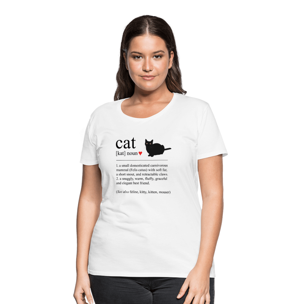 Cat Definition Black Text Women’s Premium T-Shirt - white