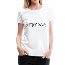 Load image into Gallery viewer, Meow Cat Whiskers Women’s Premium T-Shirt - white
