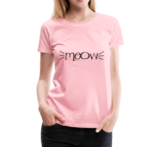 Meow Cat Whiskers Women’s Premium T-Shirt - pink