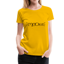 Load image into Gallery viewer, Meow Cat Whiskers Women’s Premium T-Shirt - sun yellow
