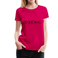 Load image into Gallery viewer, Meow Cat Whiskers Women’s Premium T-Shirt - dark pink
