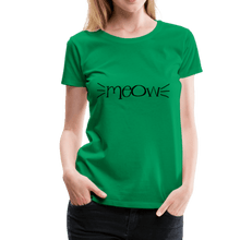 Load image into Gallery viewer, Meow Cat Whiskers Women’s Premium T-Shirt - kelly green
