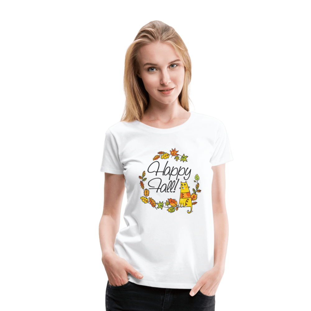 Happy Fall Women’s Premium T-Shirt - white