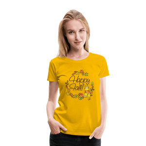 Happy Fall Women’s Premium T-Shirt - sun yellow