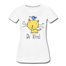 Load image into Gallery viewer, Be Kind Cat and Bird Women’s Premium T-Shirt - white
