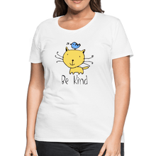 Load image into Gallery viewer, Be Kind Cat and Bird Women’s Premium T-Shirt - white
